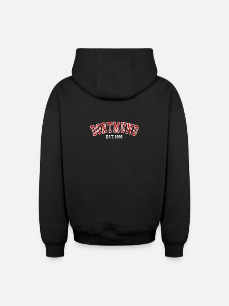 Dortmund Est. 1996 - Oversized Heavyweight Unisex Zip Hoodie - black
