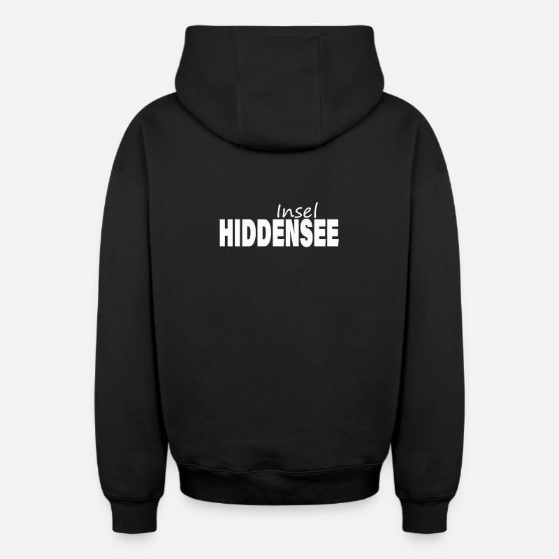 Insel HIDDENSEE - Oversized Heavyweight Unisex Zip Hoodie - Schwarz