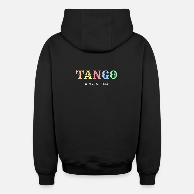 Tango Argentine - Sweat à capuche unisexe zippé oversize épais SPREAD - noir