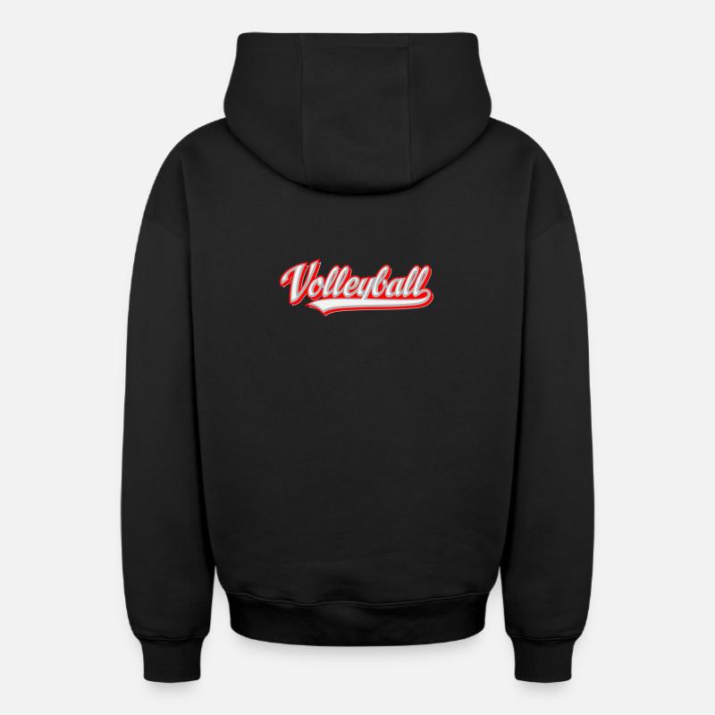 Volleyball - Oversized Heavyweight Unisex Zip Hoodie - Schwarz