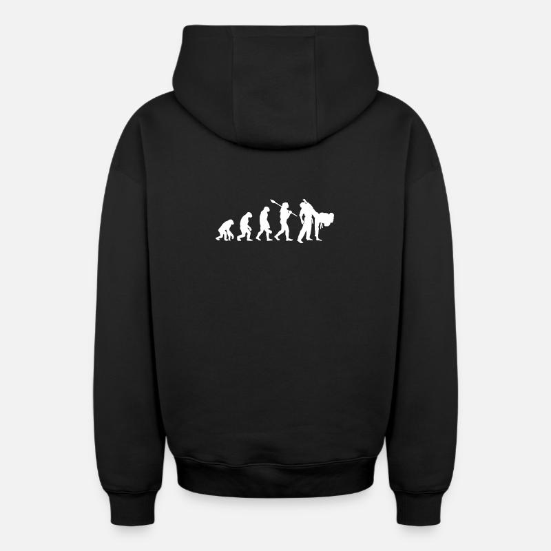 Judo Evolution Kampfkunst-Expertengeschenk - Oversized Heavyweight Unisex Zip Hoodie - Schwarz