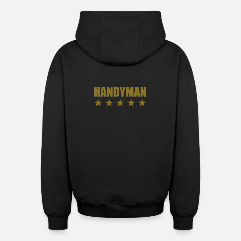 Handyman - Sweat à capuche unisexe zippé oversize épais SPREAD - noir