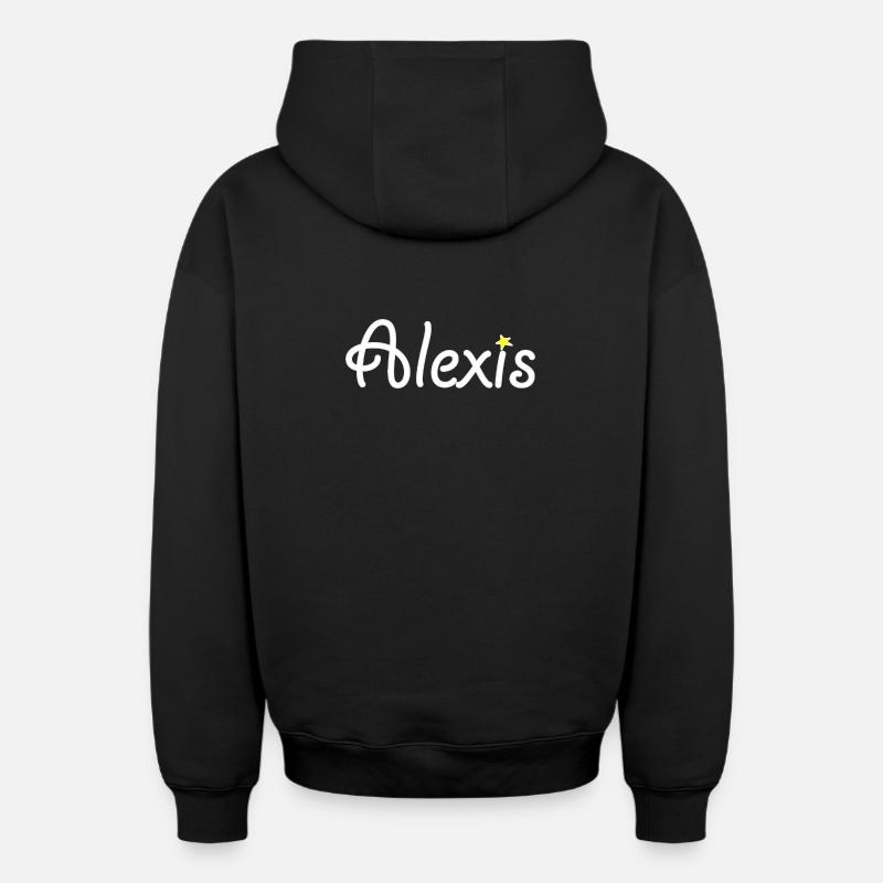 Alexis - Sweat à capuche unisexe zippé oversize épais SPREAD - noir