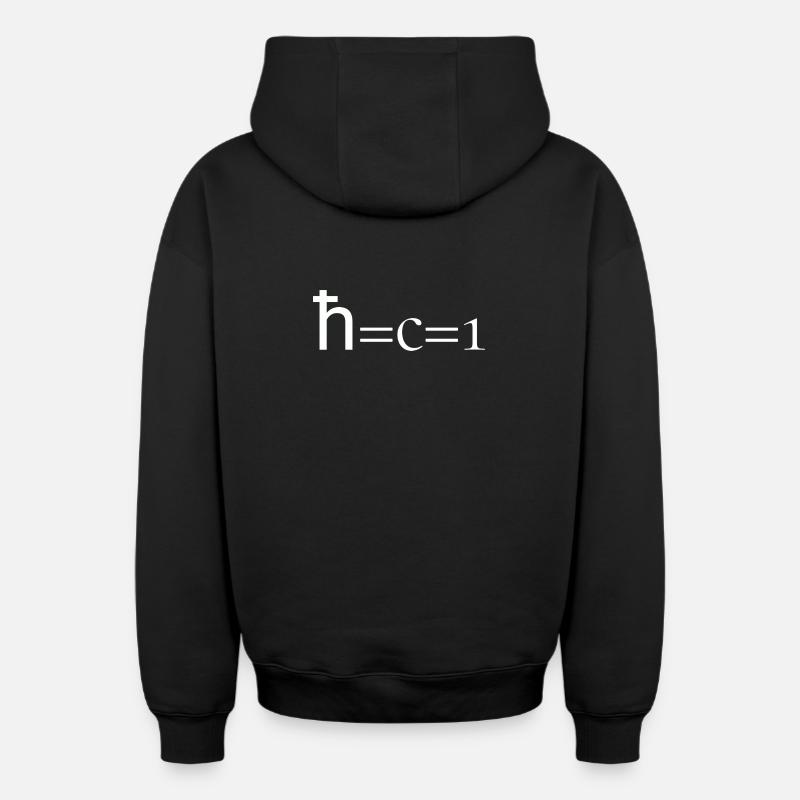 Unités naturelles - Sweat à capuche unisexe zippé oversize épais SPREAD - noir