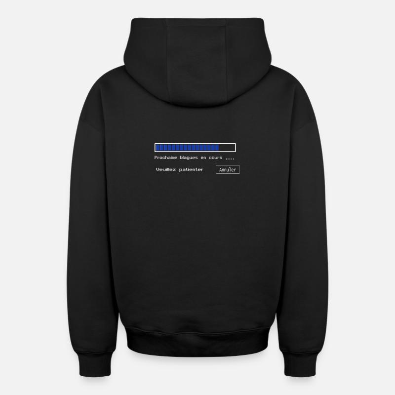 Blagues en cours - Sweat à capuche unisexe zippé oversize épais SPREAD - noir
