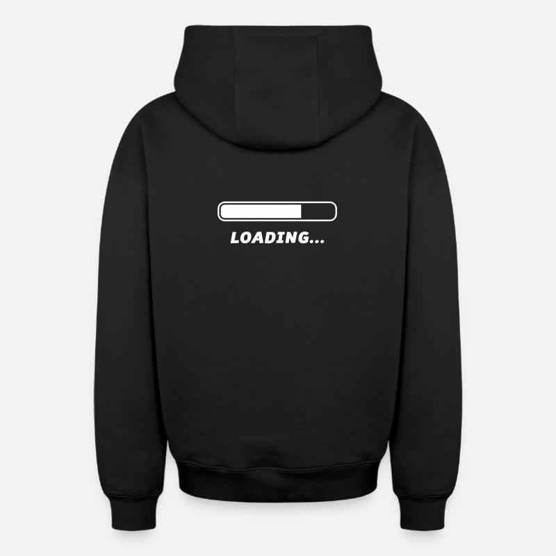 Loading - Oversized Heavyweight Unisex Zip Hoodie - Schwarz
