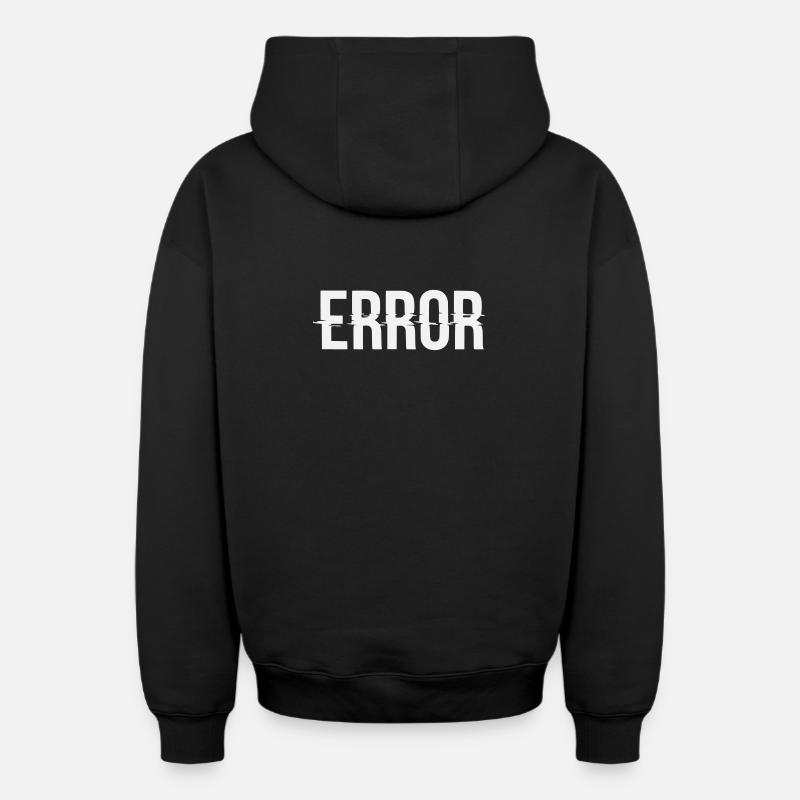 Message d’erreur avec lettrage dysfonctionnel - Sweat à capuche unisexe zippé oversize épais SPREAD - noir