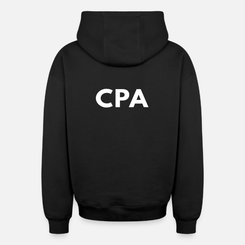 Expert-comptable agréé en finance - Sweat à capuche unisexe zippé oversize épais SPREAD - noir