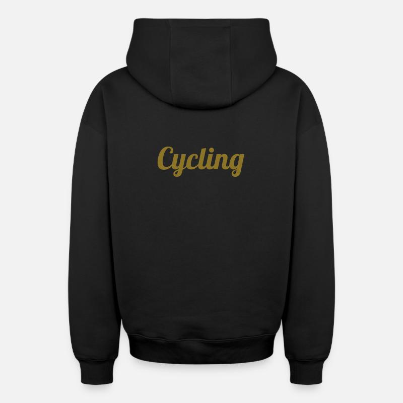 Cycling - Sweat à capuche unisexe zippé oversize épais SPREAD - noir