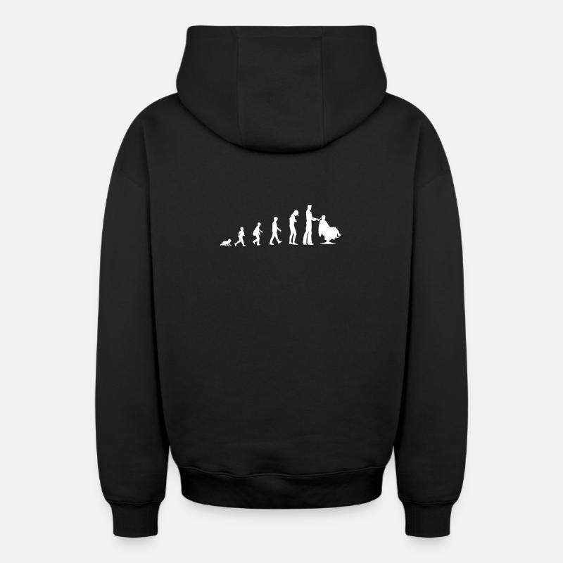 Évolution du bébé au coiffeur - Sweat à capuche unisexe zippé oversize épais SPREAD - noir