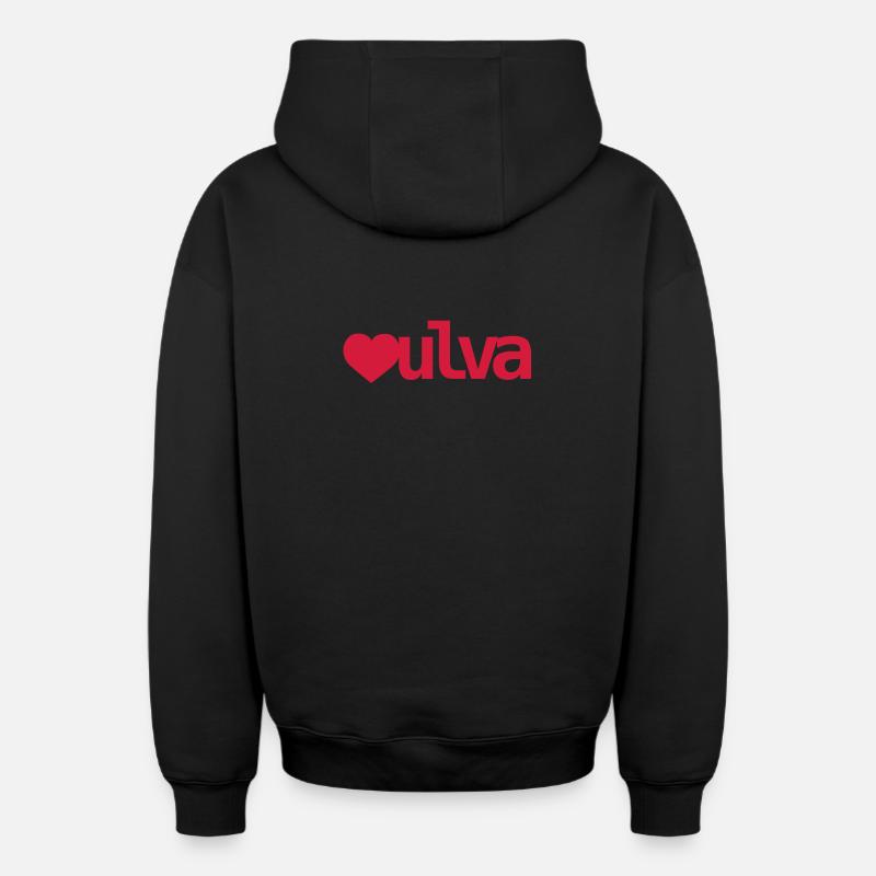 vulva | vagina | scheide - Sweat à capuche unisexe zippé oversize épais SPREAD - noir