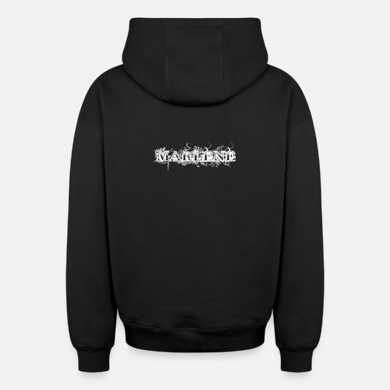 MARLENE - Oversized Heavyweight Unisex Zip Hoodie - Schwarz