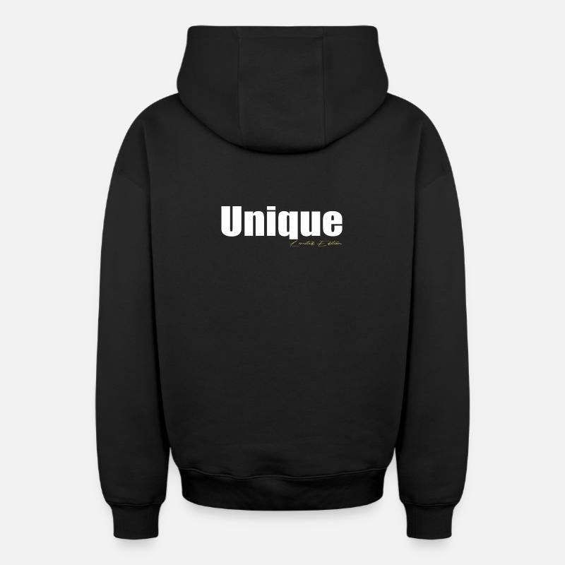 Unique - Oversized Heavyweight Unisex Zip Hoodie - Schwarz