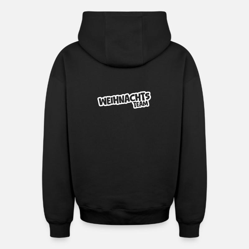 L’équipe de Noël - Sweat à capuche unisexe zippé oversize épais SPREAD - noir