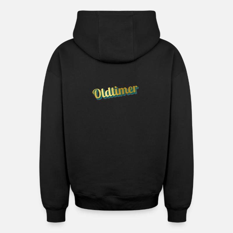 voiture de collection - Sweat à capuche unisexe zippé oversize épais SPREAD - noir