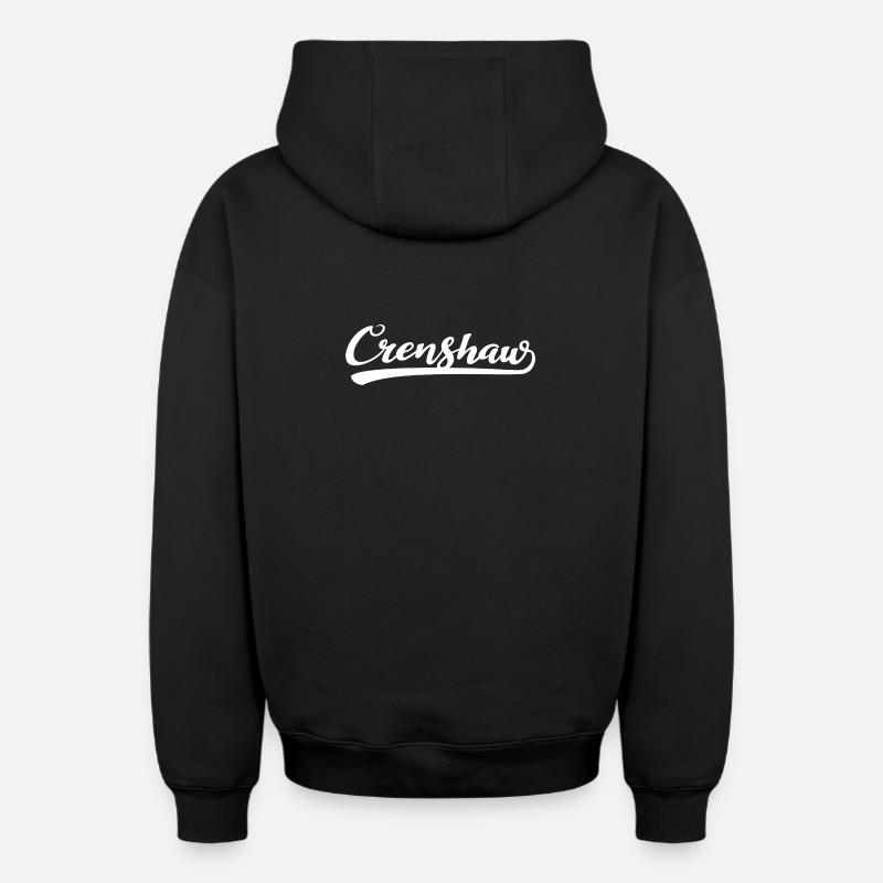 Crenshaw - Imprimé du logo classique - Sweat à capuche unisexe zippé oversize épais SPREAD - noir