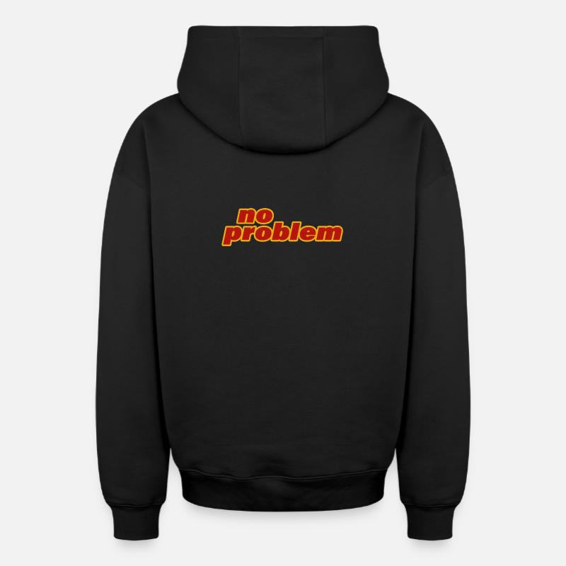aucun problème - Sweat à capuche unisexe zippé oversize épais SPREAD - noir