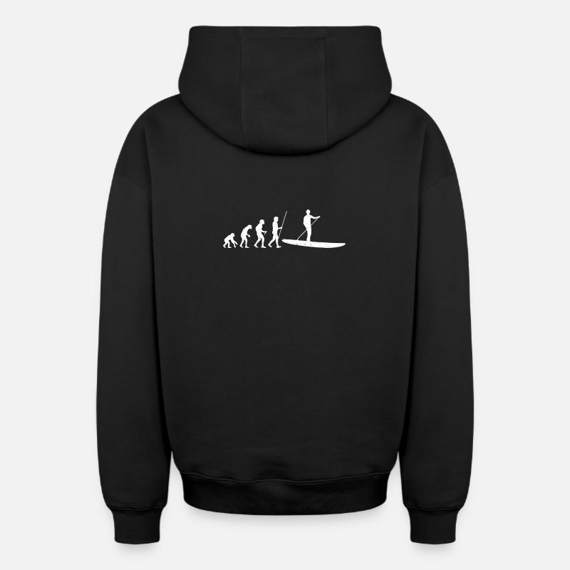SUP Evolution - Oversized Heavyweight Unisex Zip Hoodie - Schwarz