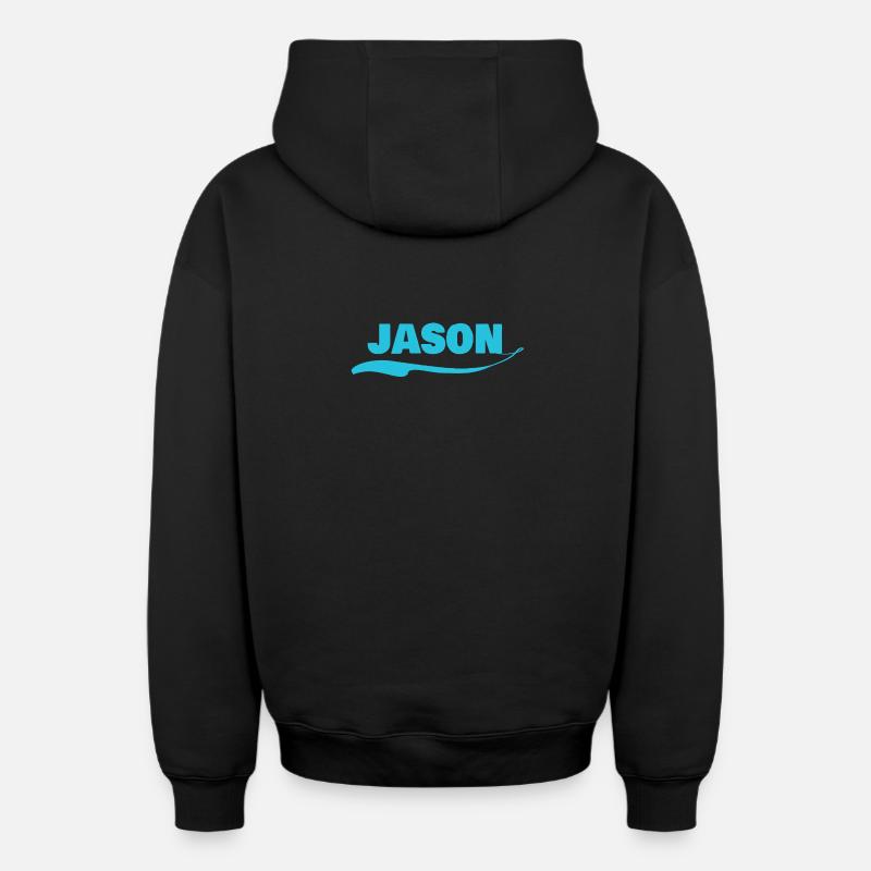 Cadeau pour Jason - Sweat à capuche unisexe zippé oversize épais SPREAD - noir