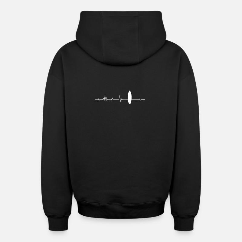 Planche de surf Surfer - Sweat à capuche unisexe zippé oversize épais SPREAD - noir