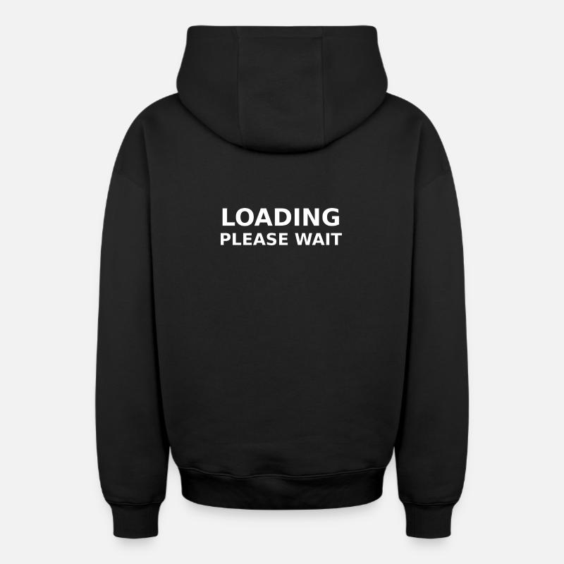 CHARGEMENT – VEUILLEZ PATIENTER - Sweat à capuche unisexe zippé oversize épais SPREAD - noir