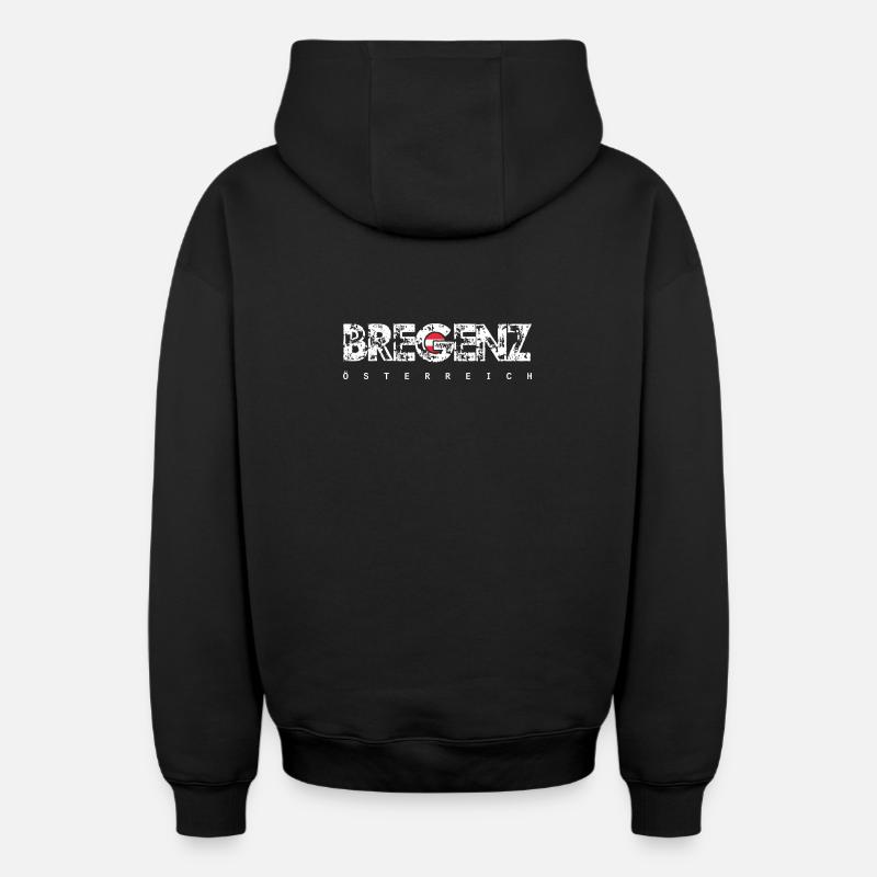 Bregenz - Oversized Heavyweight Unisex Zip Hoodie - Schwarz