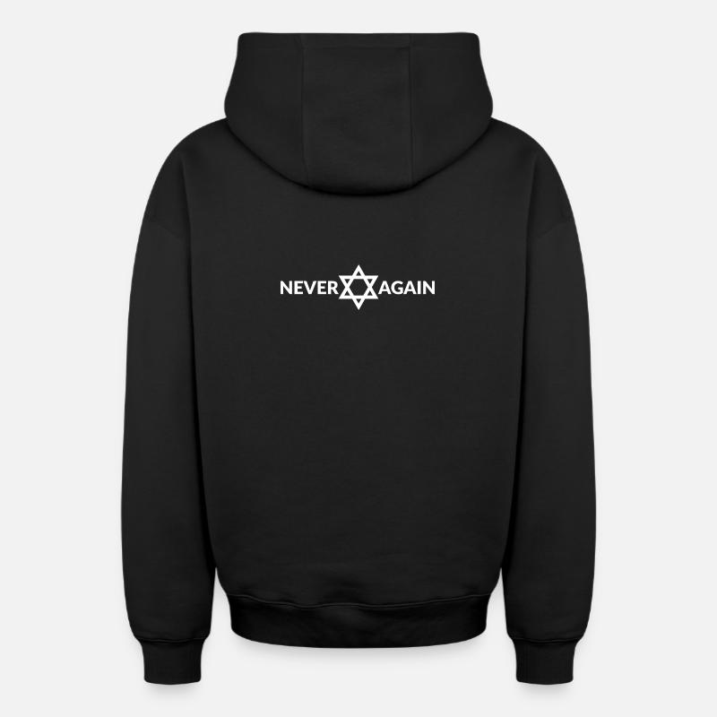 PLUS JAMAIS - Sweat à capuche unisexe zippé oversize épais SPREAD - noir