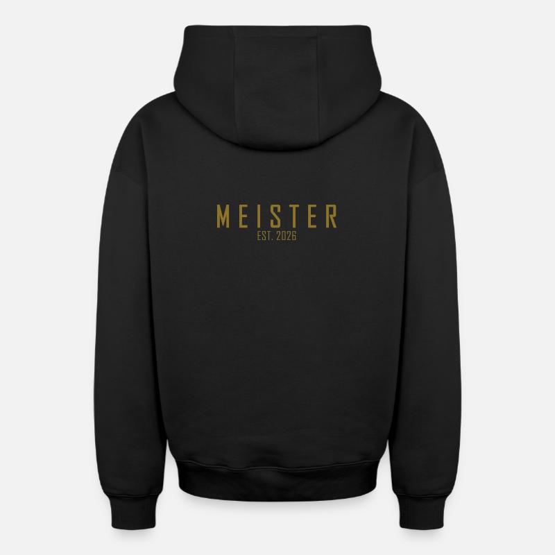 Master est. 2026 - Sweat à capuche unisexe zippé oversize épais SPREAD - noir