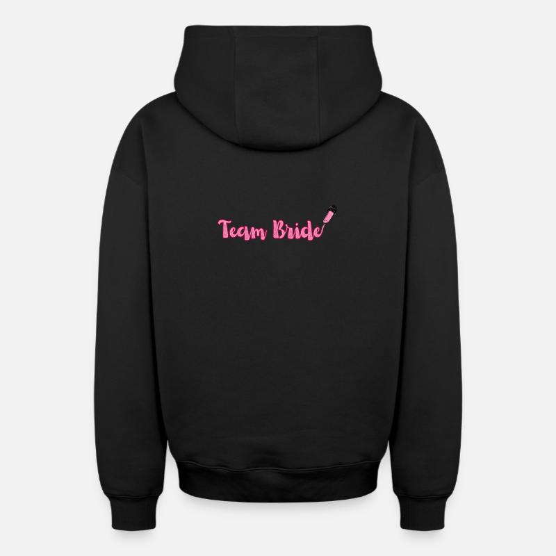 Équipe Bride JGA - Sweat à capuche unisexe zippé oversize épais SPREAD - noir