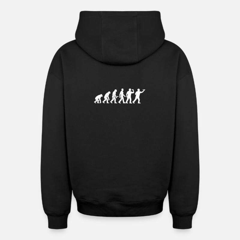 Évolution de la technologie - Sweat à capuche unisexe zippé oversize épais SPREAD - noir