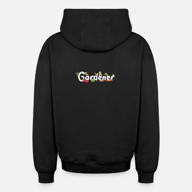 Gärtner Gärtnerin Garten - Oversized Heavyweight Unisex Zip Hoodie - Schwarz