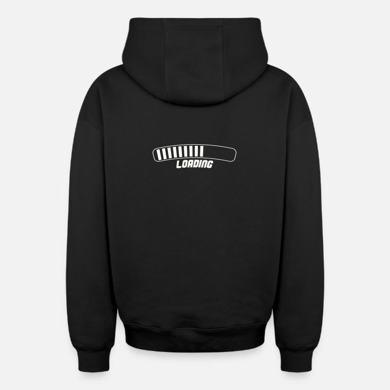 Loading - Oversized Heavyweight Unisex Zip Hoodie - Schwarz