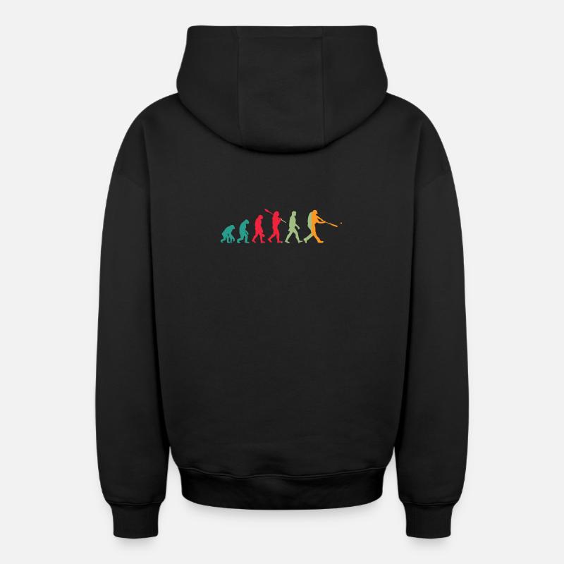 Évolution du basket-ball - Sweat à capuche unisexe zippé oversize épais SPREAD - noir