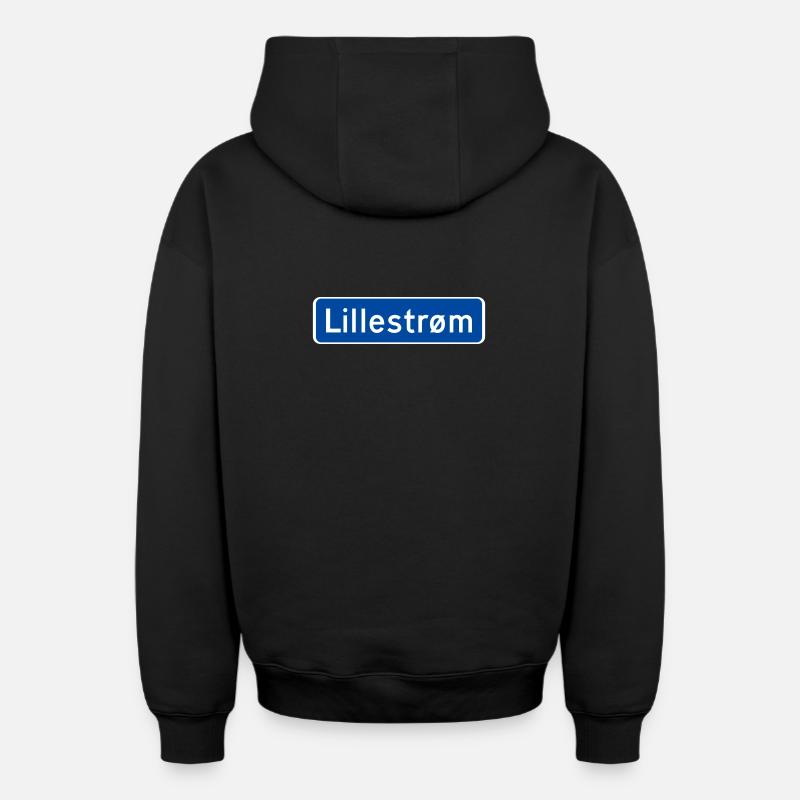 Lilleström - Sweat à capuche unisexe zippé oversize épais SPREAD - noir