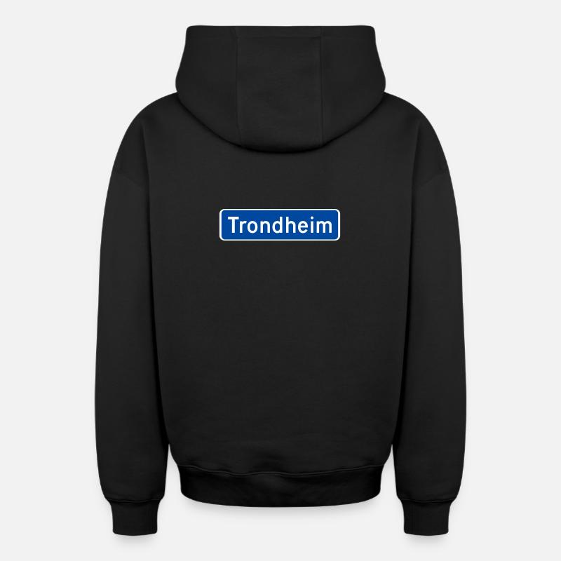 Trondheim - Sweat à capuche unisexe zippé oversize épais SPREAD - noir