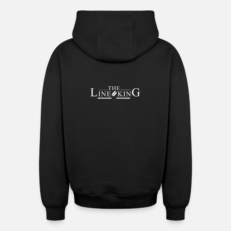 La cocaïne Line King - Sweat à capuche unisexe zippé oversize épais SPREAD - noir