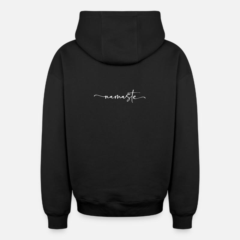 Namaste Yoga - Sweat à capuche unisexe zippé oversize épais SPREAD - noir