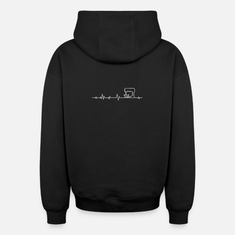 Baking baker baker - Oversized Heavyweight Unisex Zip Hoodie - black
