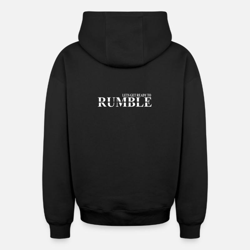 Préparez-vous à gronder, design minimal - Sweat à capuche unisexe zippé oversize épais SPREAD - noir