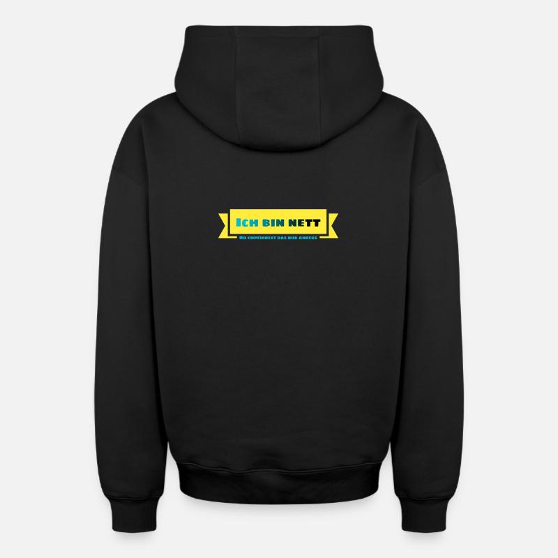 Design amusant - Sweat à capuche unisexe zippé oversize épais SPREAD - noir