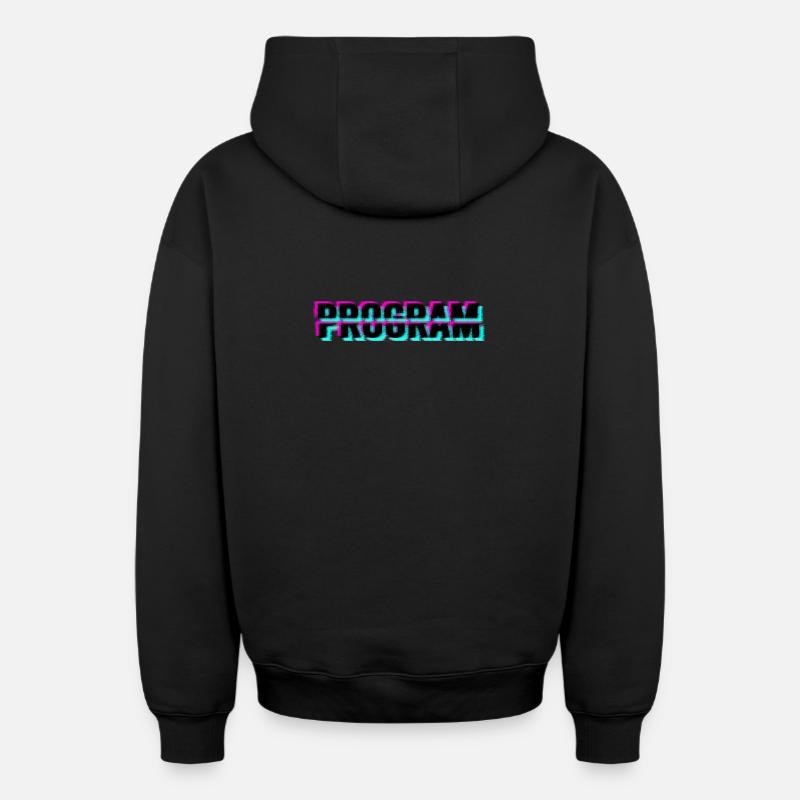 Computerprogramm - Oversized Heavyweight Unisex Zip Hoodie - Schwarz