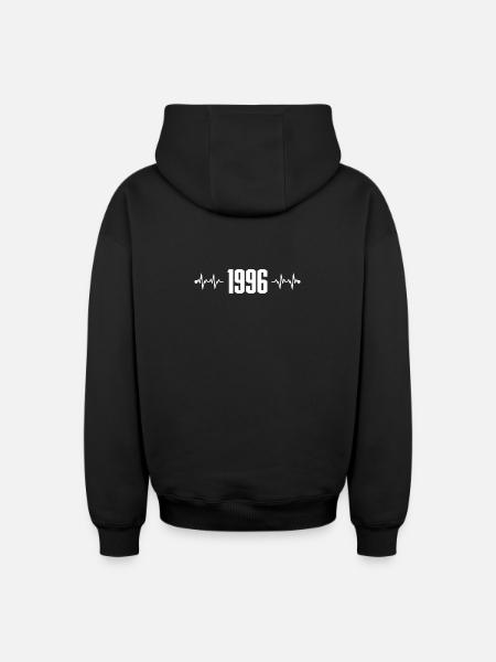 Please upload the design image - Oversized Heavyweight Unisex Zip Hoodie - black