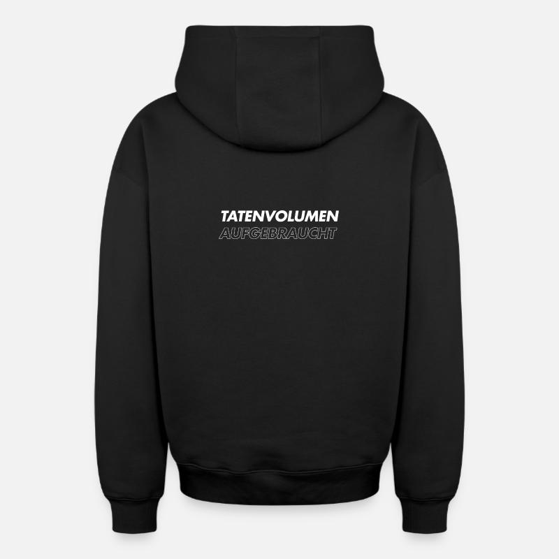 Volume des crimes utilisés - Sweat à capuche unisexe zippé oversize épais SPREAD - noir