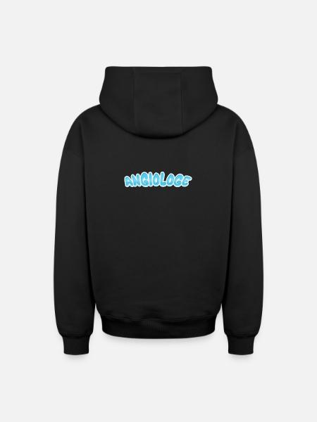 Angiologist as Angiologist - Oversized Heavyweight Unisex Zip Hoodie - black