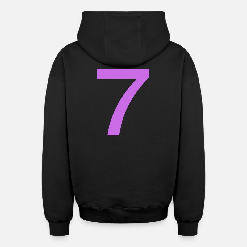 7 - Sweat à capuche unisexe zippé oversize épais SPREAD - noir