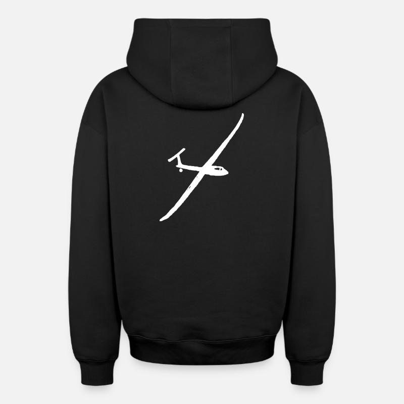 Voile à voile Plané - Sweat à capuche unisexe zippé oversize épais SPREAD - noir