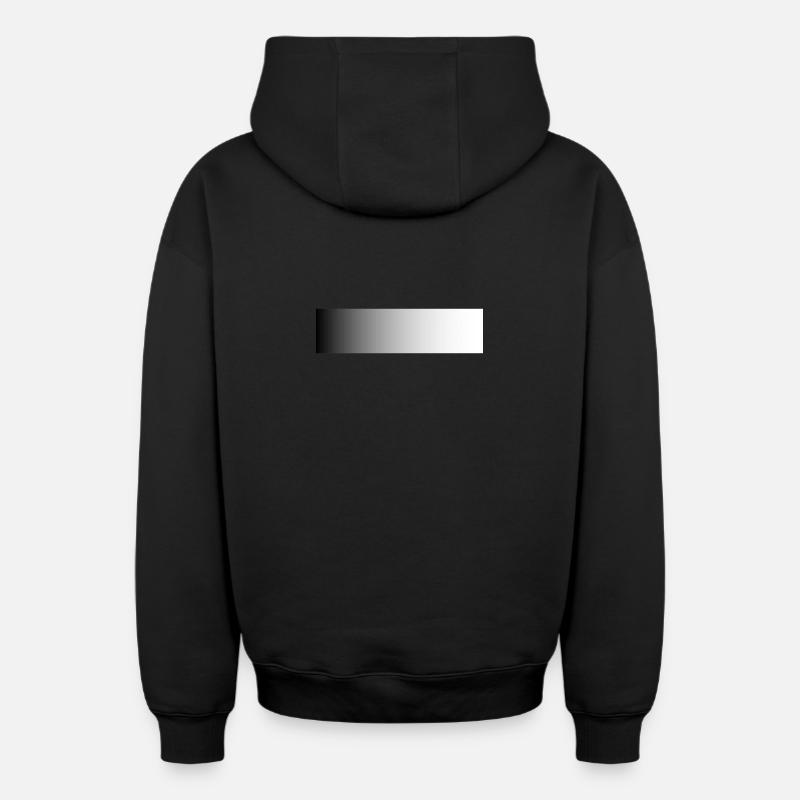 Zones grises - Sweat à capuche unisexe zippé oversize épais SPREAD - noir