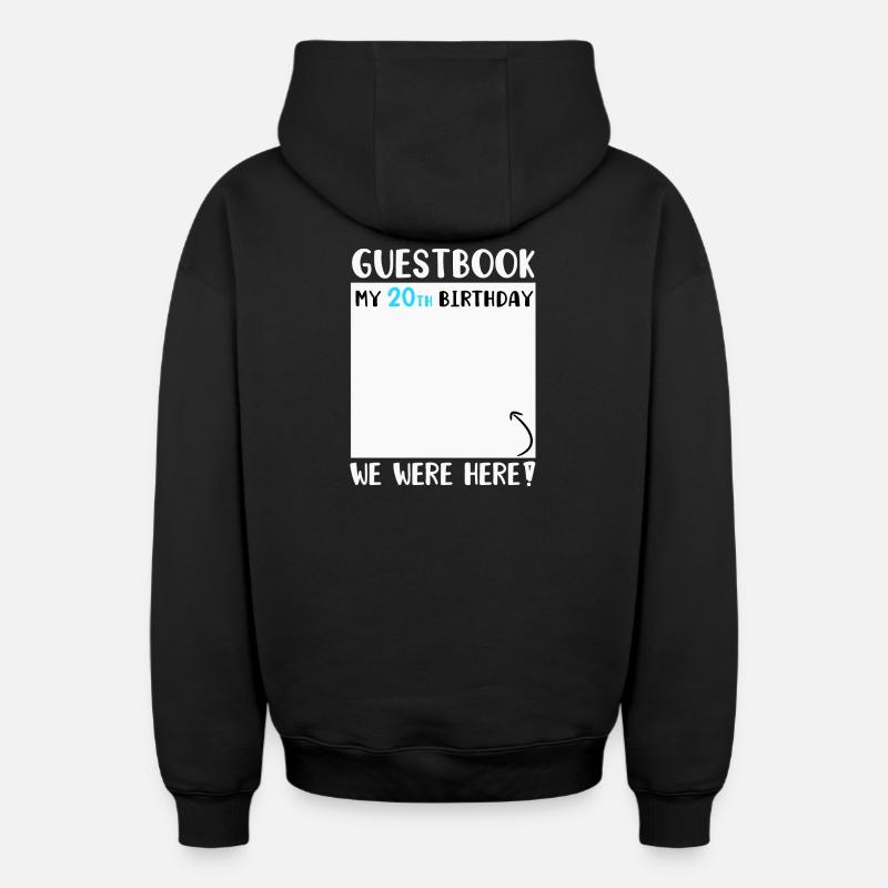 20e anniversaire - Sweat à capuche unisexe zippé oversize épais SPREAD - noir