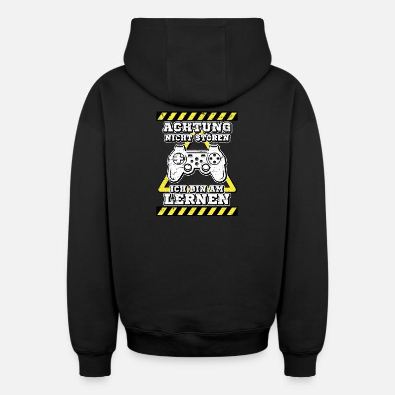 Joueur - Sweat à capuche unisexe zippé oversize épais SPREAD - noir