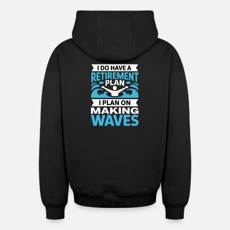 Plan de retraite : faire sensation - Sweat à capuche unisexe zippé oversize épais SPREAD - noir